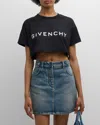 GIVENCHY LOGO SHORT-SLEEVE CROP T-SHIRT