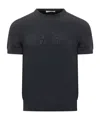 Givenchy Logo Short Sleeve Knitted Top In Black