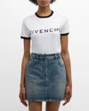 Givenchy Women Logo Print T-shirt In Whiteblack