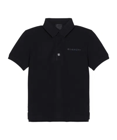 Givenchy Logo Short-sleeved Polo Shirt In Black