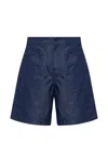 Givenchy Belt Loop Shorts In Blue