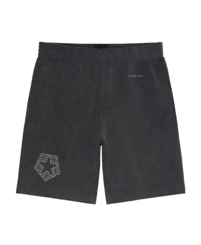 Givenchy Logo Shorts In Gray