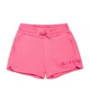 Givenchy Printed Cotton Sweat Shorts In Pink