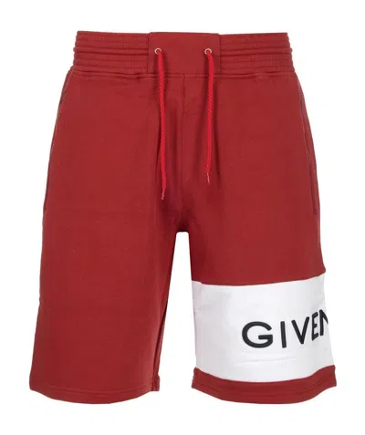 Givenchy Logo Shorts In Red