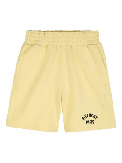 Givenchy Kids' Logo Shorts In Yellow