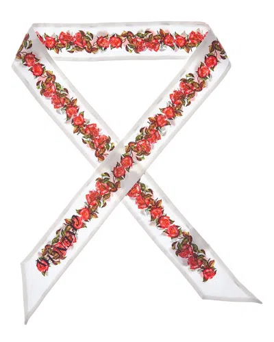 Givenchy Logo Silk Scarf In White