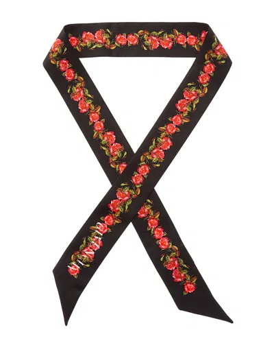 Givenchy Logo Silk Scarf In Black