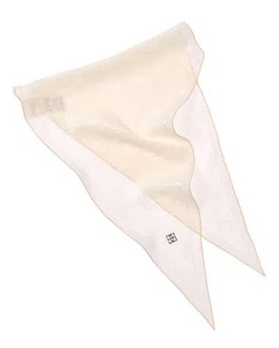 Givenchy Logo Silk Scarf In Neutral