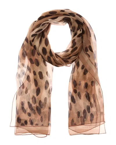 Givenchy Logo Silk Scarf In Purple