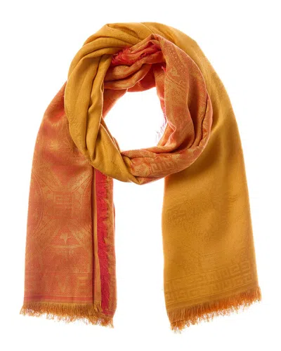 Givenchy Logo Silk-blend Scarf In Orange