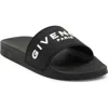 Givenchy Logo-debossed Slides In Black