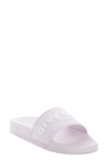 Givenchy Liliac Rubber Slides With Logo In Pink & Purple