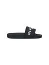 Givenchy Logo Slide Sandals In Black