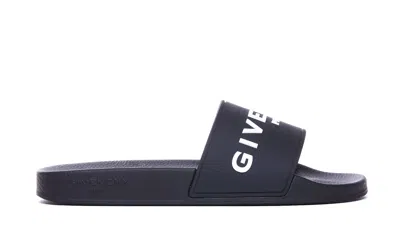 GIVENCHY LOGO SLIDE SANDALS