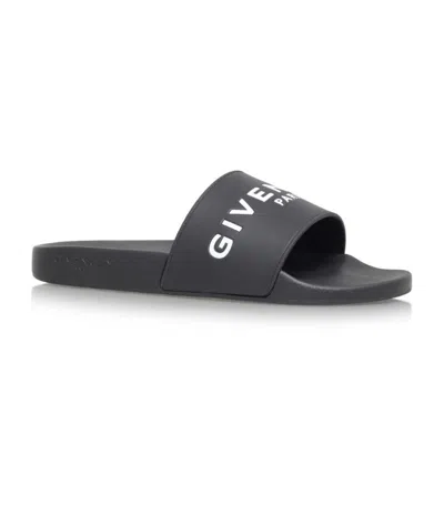 Givenchy Logo Slides In Black
