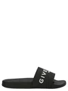 Givenchy Logo Detail Rubber Slides In Black