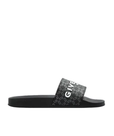 GIVENCHY LOGO-EMBOSSED SLIDES