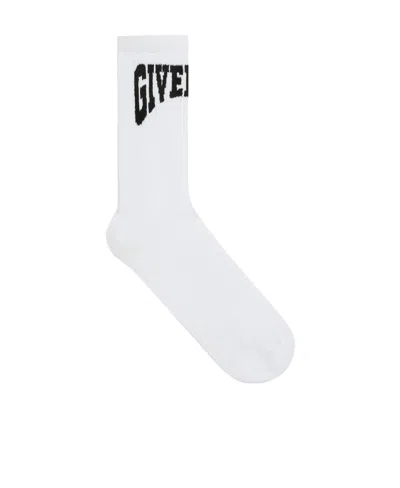 Givenchy Logo Socks In White