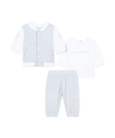 Givenchy Logo Sports Coat T-shirt And Trouser Set In White