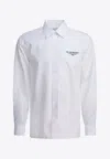 Givenchy Classic Fit Shirt With Logo Print Clothing In White