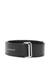 Givenchy Logo-stamp Leather Belt In Black