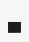 Givenchy Logo Stamp Leather Bi-fold Wallet In Black
