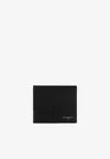 Givenchy Logo Stamp Leather Bi-fold Wallet In Black
