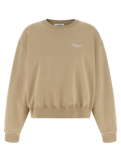 Givenchy Logo Stamp Sweatshirt In Beige