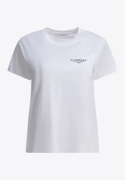Givenchy Logo Stamp T-shirt In White