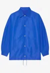 Givenchy Logo-embroidered Coach Jacket In Blue