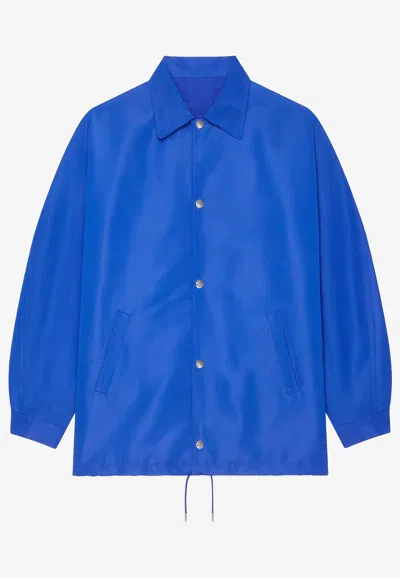 Givenchy Logo Stamped Jacket In Blue