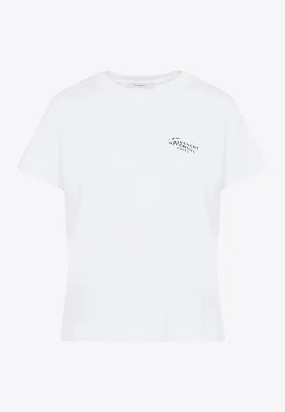 Givenchy Logo Stamped Print T-shirt In White