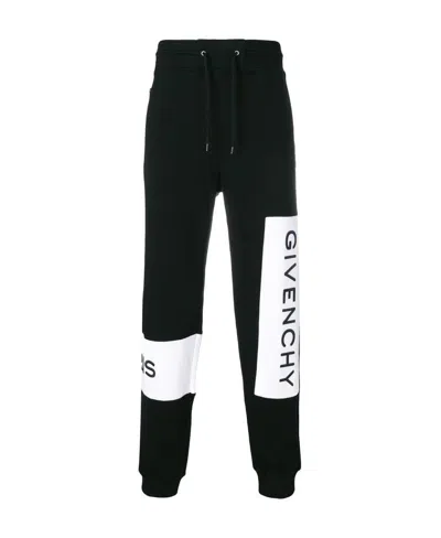 Givenchy Logo Stitching Embroidery Sweatpants In Black