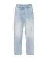 Givenchy Mixed Denim Oversized Jeans In Blue