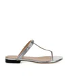 Givenchy Logo-strap Sandals In Silver