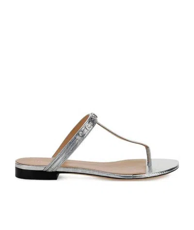 Givenchy Logo-strap Sandals In Silver