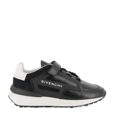 Givenchy Logo Strap Sneakers In Black