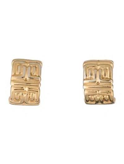 Pre-owned Givenchy Logo Stud Earrings In Multicolor