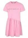 Givenchy Logo-studded Cotton Dress In Pink