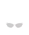 Givenchy Mirrored 4g Metal Oval Sunglasses In White