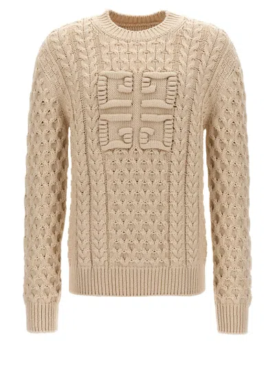 Givenchy Crew Neck Sweater Chunky Weight In Cream