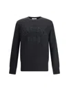 Givenchy Mens Black Logo-embroidered Crewneck Knitted Cotton Jumper Xl In Black