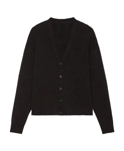 Givenchy Logo Sweater Cardigan In Black