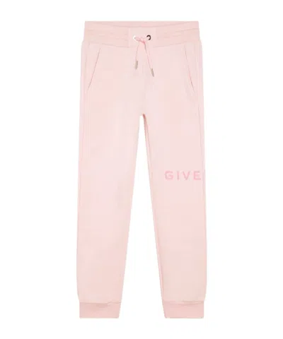Givenchy Kids' Logo-print Fleece Track Pants In Pink