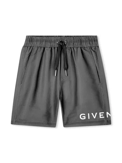 Givenchy Kids' Logo Swim Shorts In Black