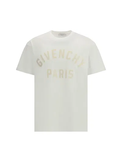 Givenchy White T-shirt With Maxi Logo On The Front In Cotton Man