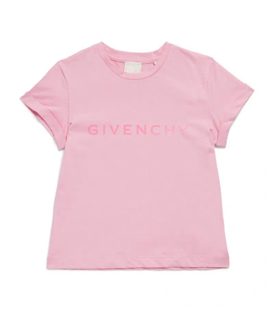 Givenchy Kids' Logo T-shirt (4-12+ Years) In Pink
