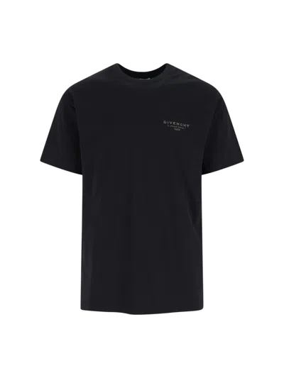 Givenchy Cotton T-shirt With Stamp Print Clothing In Black