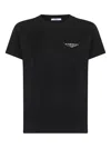 Givenchy Black Cotton Jersey Crewneck T-shirt In Black