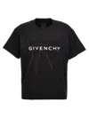 Givenchy Loose T-shirt In Black Cotton With Reflective Pattern